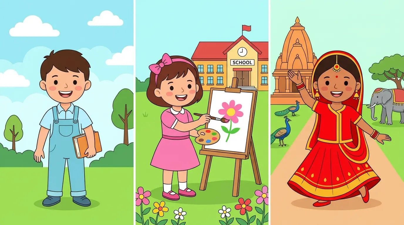 Children in different colors