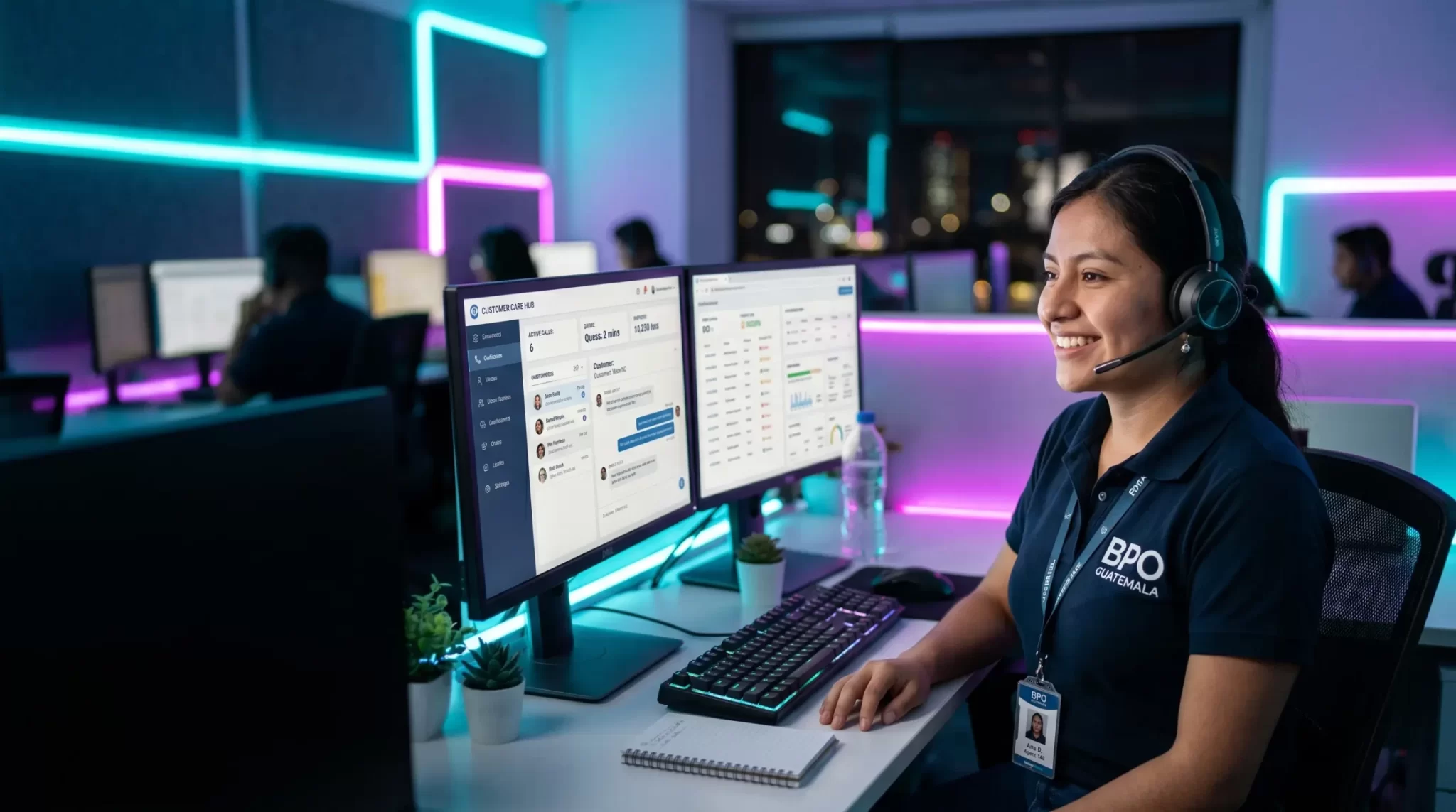 Madre guatemalteca siguiendo clase de estimulación temprana online con bebé en casa - Academia Connecting Us Zona 9